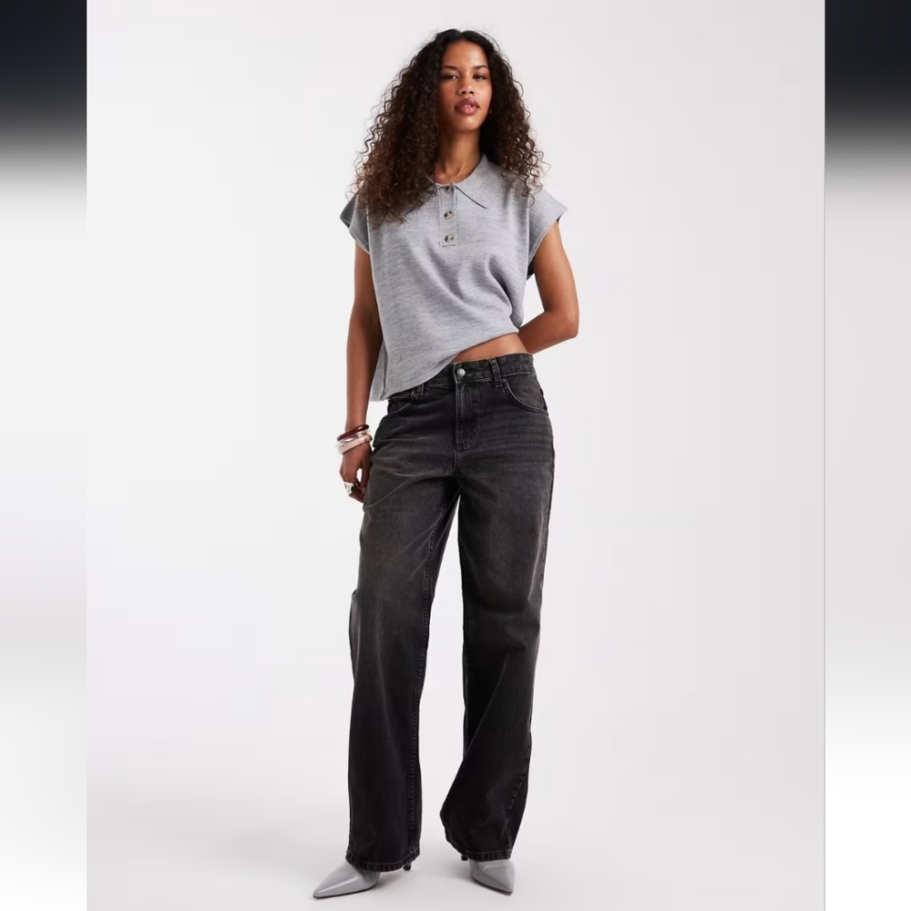 ASOS Charcoal Flare & Wide Leg Jeans Tall